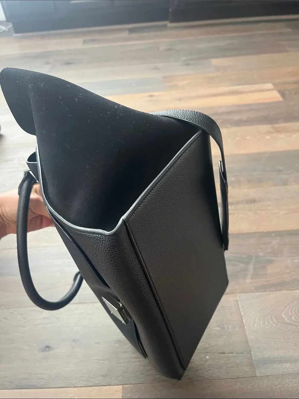 Celine Black Top-Handle Winged Satchel